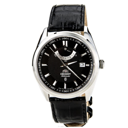 Orient FFD0F002B Men's Vintage Black Dial Power Reserve Leather Strap Automatic Watch ,