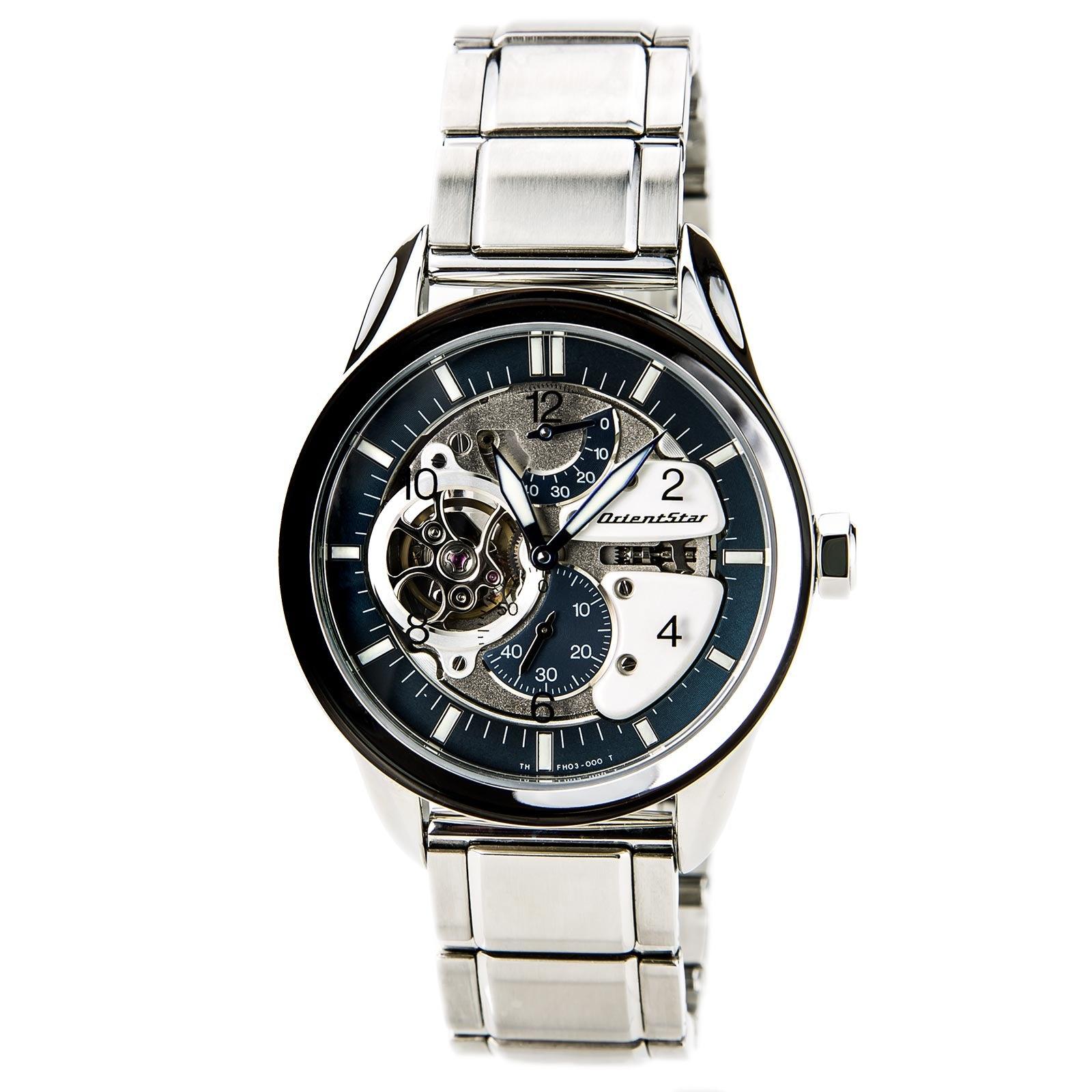 Orient FH03001D Men's Retro Future Motorcycle Skeleton Blue Dial Autom - Main Image