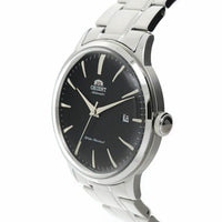 Orient Men's Automatic Watch - Bambino Black Dial Silver Tone Bracelet | RA-AC0006B00C ,