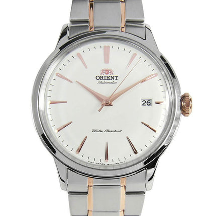 Orient Men's Automatic Watch - Bambino White Dial Two Tone Bracelet | RA-AC0004S00C ,