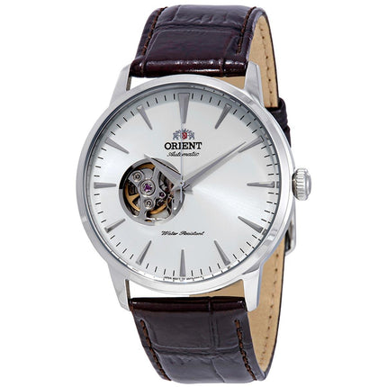 Orient Men's Automatic Watch - Contemporary Open Heart White Dial Strap | AG02005W ,