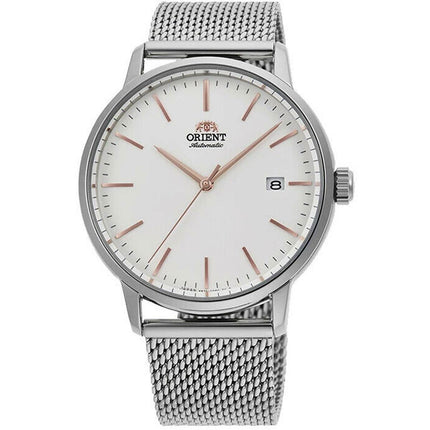 Orient Men's Automatic Watch - Maestro White Dial Mesh Bracelet | RA-AC0E07S10A ,