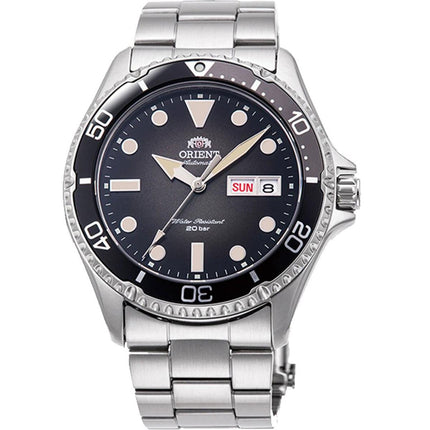 Orient Men's Automatic Watch - Sport Dive Black Dial Silver Bracelet | RA-AA0810N19B ,