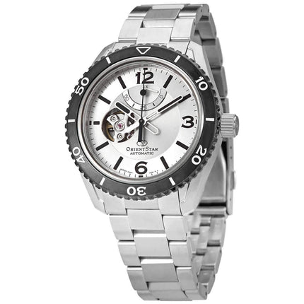 Orient Men's Automatic Watch - Star Silver Tone Open Heart Dial | RA-AT0107S00B ,