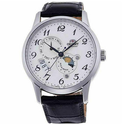 Orient Men's Automatic Watch - Sun and Moon Version 4 White Dial Strap | RA-AK0003S10A ,