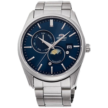 Orient Men's Automatic Watch - Sun and Moon Version 5 Blue Dial Steel | RA-AK0303L10A ,