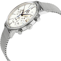 Orient Men's Chronograph Watch - Classic White Dial SS Mesh Bracelet | RA-KV0402S10B ,