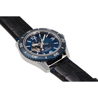 Orient Men's Mechanical Sports Watch - Star Open Heart Dial Leather Strap | AT0108L00B ,