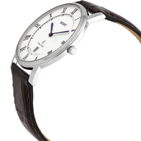 Orient Men's Quartz Watch - Classic White Dial Brown Leather Strap Date | FGW0100HW0 ,