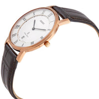 Orient Men's Quartz Watch - Classic White Dial Date Display Brown Strap | FGW0100EW0 ,