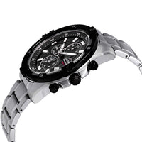 Orient Men's Quartz Watch - Endeavor Chronograph Black Dial SS Bracelet | FTT0Y002B0 ,