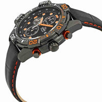 Orient Men's Quartz Watch - Sport Chrono Black Dial Leather Strap Date | FTT16003B0 ,