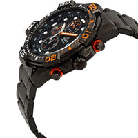 Orient Men's Quartz Watch - Sport Chronograph Black Dial Steel Bracelet | FTT16001F0 ,