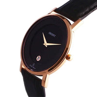 Orient Men's Watch - Classic Black Dial Leather Strap Date Display | FGW0100BB0 ,
