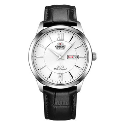 Orient Men's Watch - Manual Wind White Dial Black Leather Strap | RA-AB0003S0BD ,