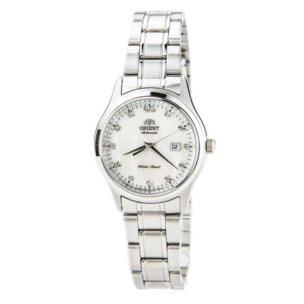 Orient NR1Q004W Women's Charlene Stainless Steel White Dial Automatic Crystal Watch ,