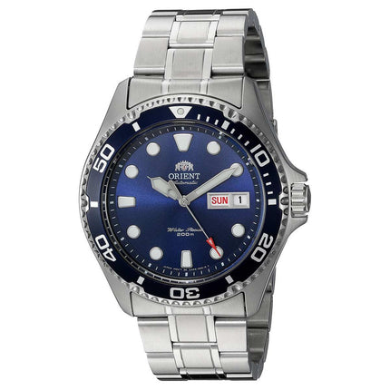 ORIENT RAY II BLUE DIAL AUTOMATIC DIVE WATCH WITH SS BRACELET #AA02005D ,