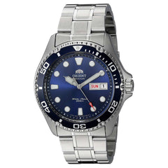 ORIENT RAY II BLUE DIAL AUTOMATIC DIVE WATCH WITH SS BRACELET #AA02005D