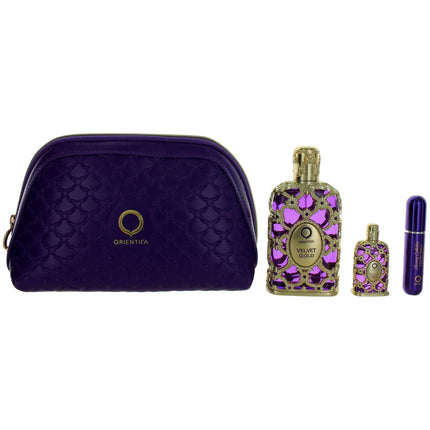 Orientica Unisex 4 Piece Get Set - Luxury Collection Velvet Gold ,