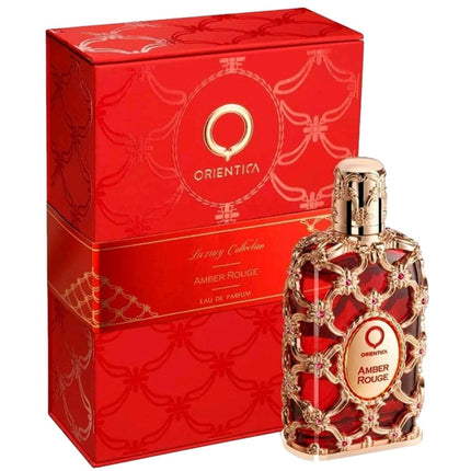 Orientica Unisex Eau De Parfum Spray - Amber Rouge Woody Spicy Fragrance, 2.7 oz ,