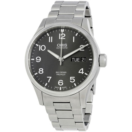 Oris Men's Automatic Watch - Big Crown Propilot Grey Dial Steel | 01 752 7698 4063MB ,