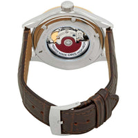 Oris Men's Automatic Watch - Classic Date Silver Dial Brown Strap | 01 733 7719 4371LS ,