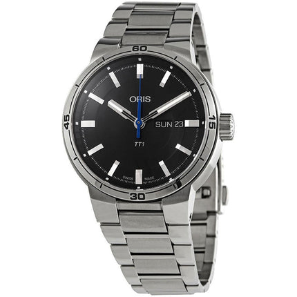 Oris Men's Automatic Watch - TT1 Day-Date Black Dial Bracelet | 01 735 7752 4154MB ,