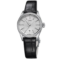 Oris Women's Automatic Watch - Artelier Diamond Date Black Strap | 01 561 7722 4951LS ,