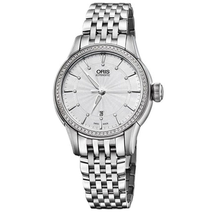 Oris Women's Automatic Watch - Artelier Diamond Silver Bracelet | 01 561 7687 4951MB ,
