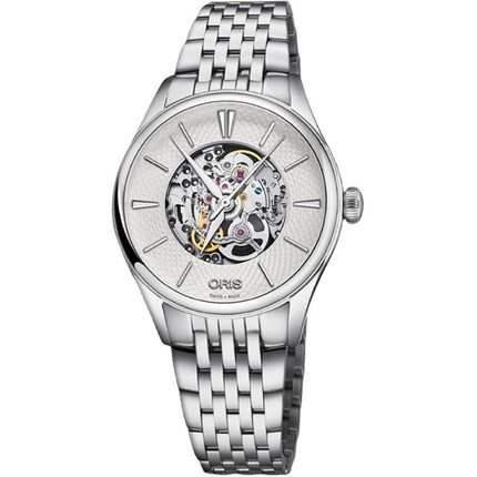 Oris Women's Automatic Watch - Artelier Silver Steel Bracelet | 01 560 7724 4051MB ,