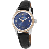 Oris Women's Automatic Watch - Classic Date Blue Dial Black Strap | 01 561 7718 4375LS ,