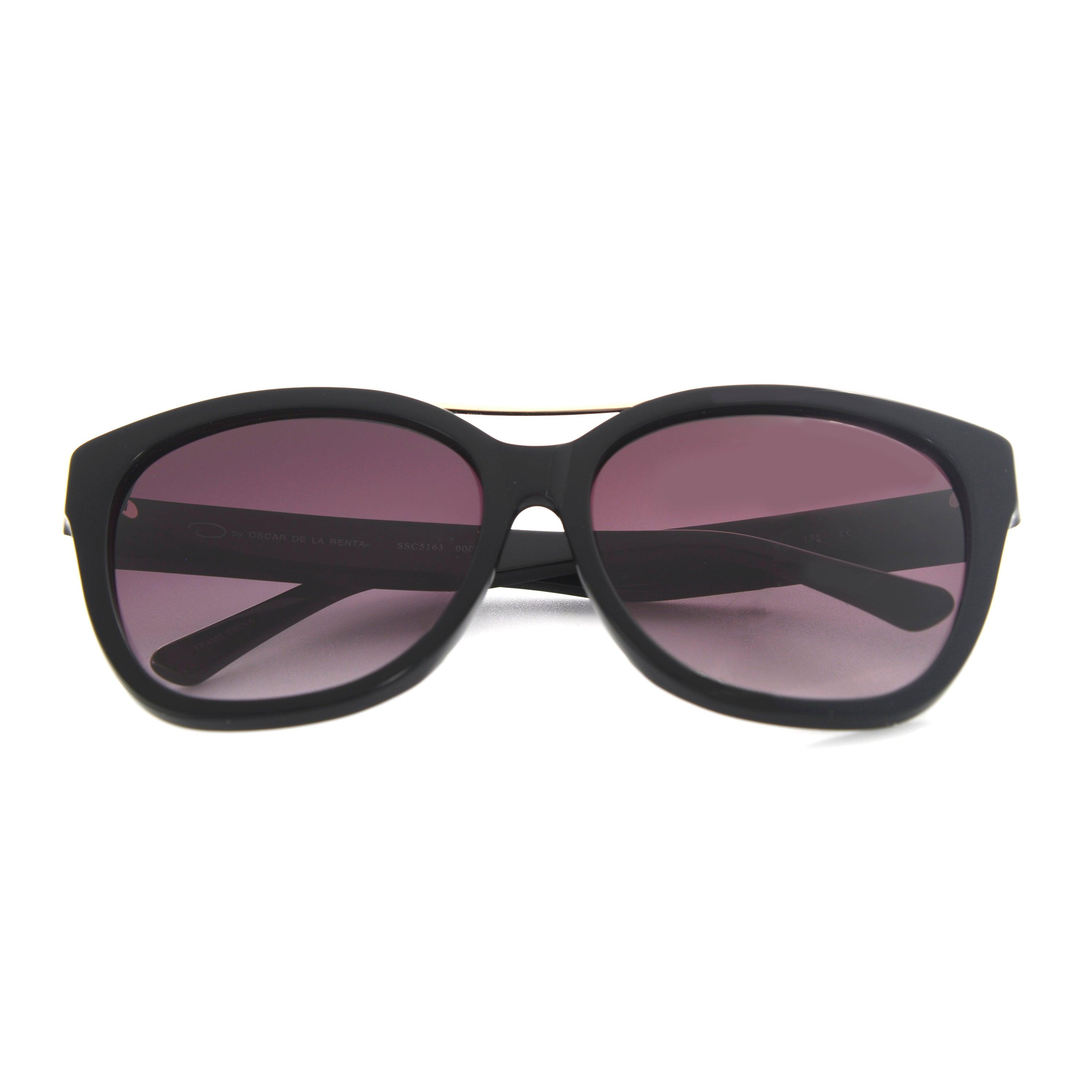 NWT Oscar de la Renta Black Frame Sunglasses with Gradient Purple Lenses Oscar de la Renta Sunglasses for Women | The RealReal main image 3