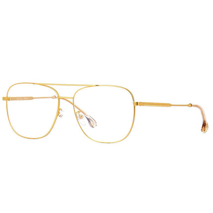 Paul Smith Unisex Eyeglasses - Avery Matte Gold Frame 56mm | PSOP007V1-04-56-17-145 ,