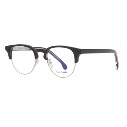 Paul Smith Unisex Eyeglasses - Black Ink Round Frame Demo Lens | PSOP014V1 BIRCH 001 ,