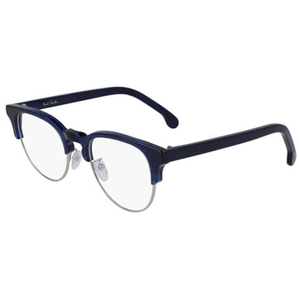 Paul Smith Unisex Eyeglasses - Deep Navy Round Frame Demo Lens | PSOP014V1 BIRCH 004 ,