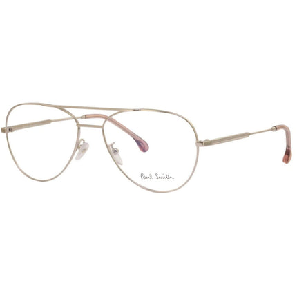 Paul Smith Unisex Eyeglasses - Silver Metal Pilot Frame | PSOP006V2 ANGUS V2 001 ,