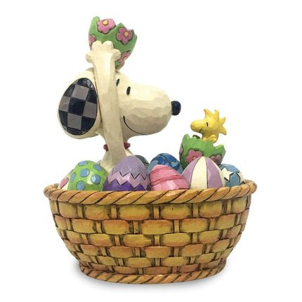 PEANUTS by JIM SHORE Snoopy and Woodstock Easter Basket ,
