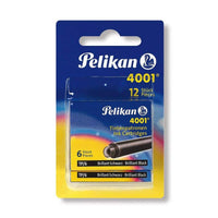 Pelikan 4001 Fountain Pen Ink Cartridges, 2 Pk/6 ,
