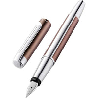 Pelikan Fountain Pen - Pura P40 Mocha and Silver Aluminum Barrel ,