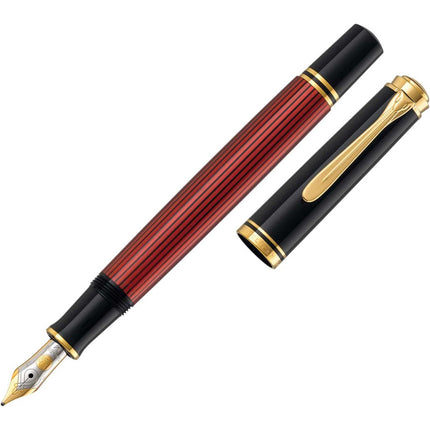 Pelikan Fountain Pen - Souveran M400 Black and Red Resin Barrel, Fine Nib | 904771 ,