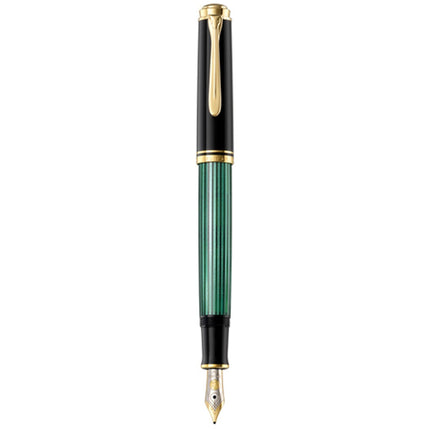 Pelikan Fountain Pen - Souveran M400 Black-Green Acetate Barrel, 14k Fine Nib | 994855 ,