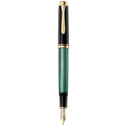 Pelikan Fountain Pen - Souveran M400 Black-Green Acetate Barrel, Medium Nib | 994863 ,