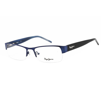 Pepe Jeans Men's Eyeglasses - Blue Rectangular Semi-Rimless Metal Frame | PJ1112 C4 ,