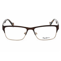 Pepe Jeans Men's Eyeglasses - Brown Rectangular Full Rim Metal Frame | PJ1135 C2 ,