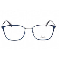 Pepe Jeans Men's Eyeglasses - Full Rim Blue Silver Rectangular Frame | PJ1383 C4 ,
