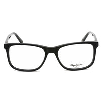 Pepe Jeans Unisex Eyeglasses - Black Rectangular Full-Rim Plastic Frame | PJ4044 C5 ,