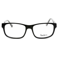 Pepe Jeans Unisex Eyeglasses - Black Rectangular Plastic Frame | PJ3436 C1 ,