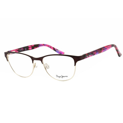 Pepe Jeans Women's Eyeglasses - Burgundy Metal Cat-Eye Full-Rim Frame | PJ1273 C2 ,