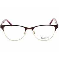 Pepe Jeans Women's Eyeglasses - Burgundy Metal Cat-Eye Full-Rim Frame | PJ1273 C2 ,