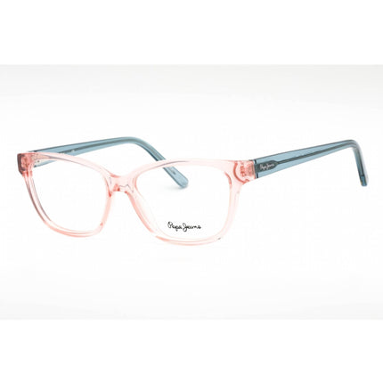 Pepe Jeans Women's Eyeglasses - Full Rim Pink Plastic Rectangular Frame | PJ3424 C4 ,
